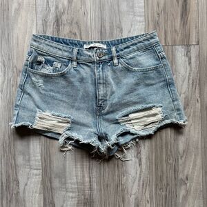 KanCan Blue Distressed Jean Shorts